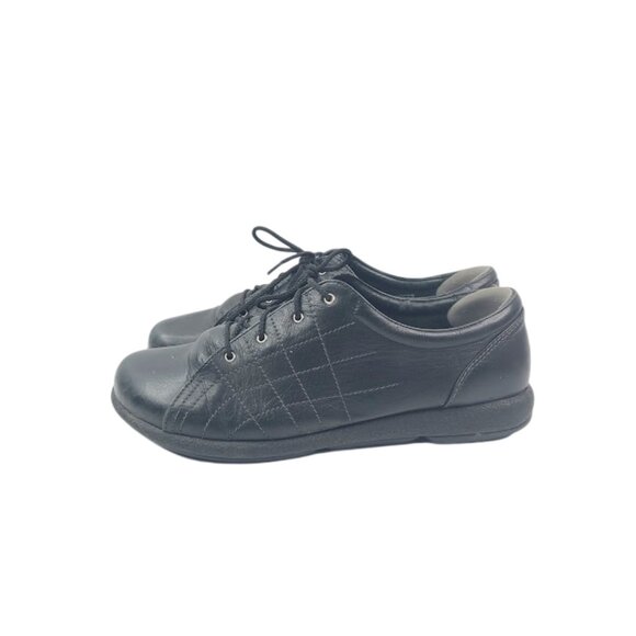 Dansko Shoes - Dansko Women's Black Gretchen Leather Lace Up Casual Oxford Shoes Size 11